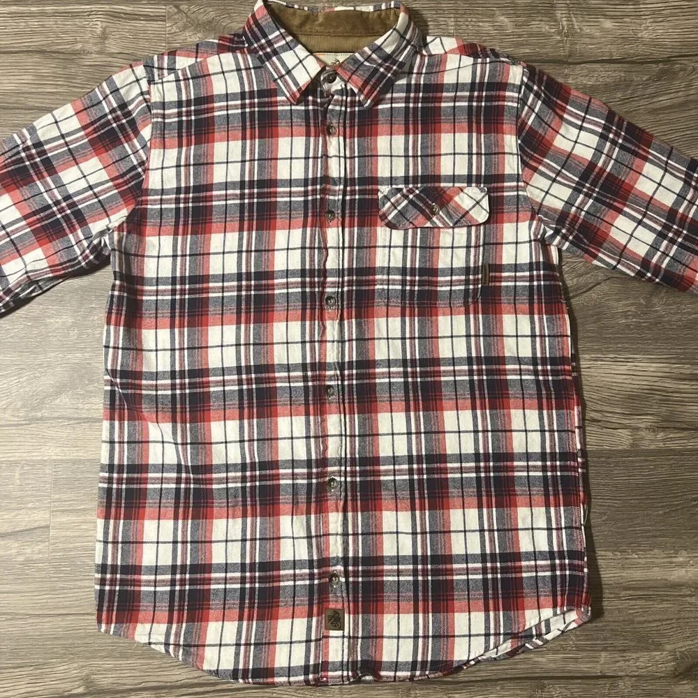 Legendary Whitetails Red/White/Blue Plaid Flannel, Men's Large‎ Tall